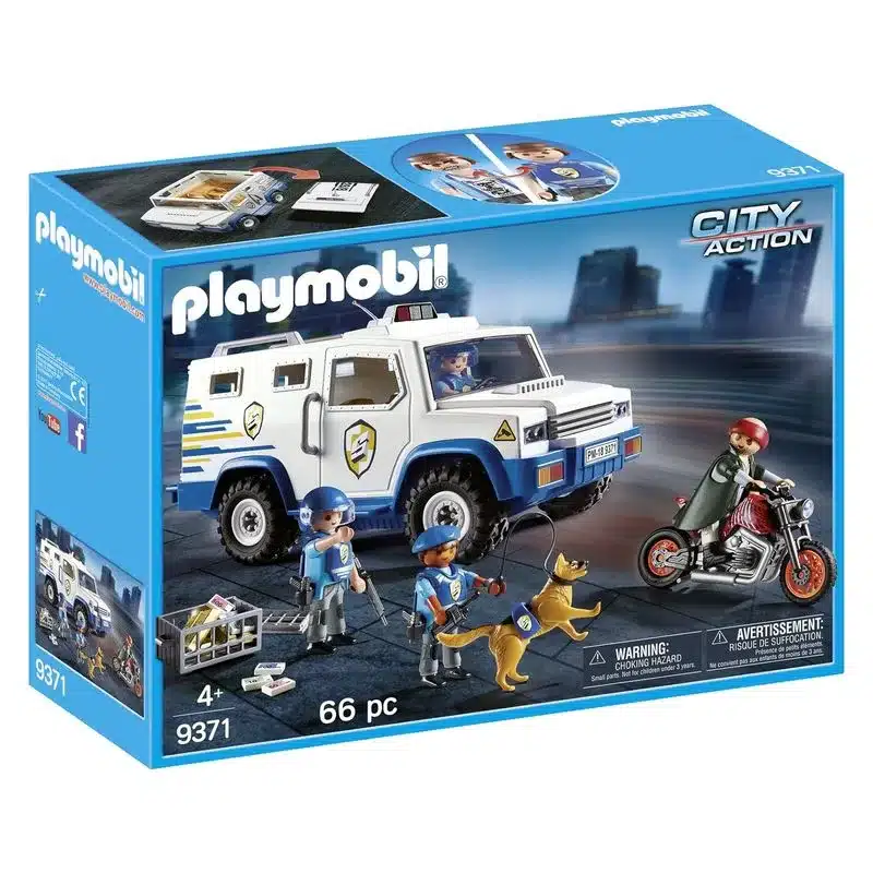 Playmobil 6371 City Action vehículo blindado de policía con 66 piezas incluidas
