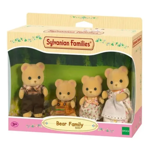 Set de cuatro figuras Sylvanian Families familia oso pardo 5059 EPOCH