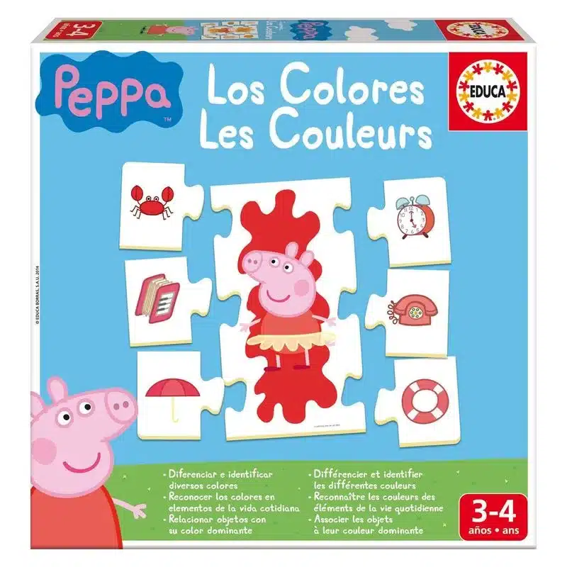 Juego educativo los colores de Peppa Pig 16225 EDUCA BORRAS