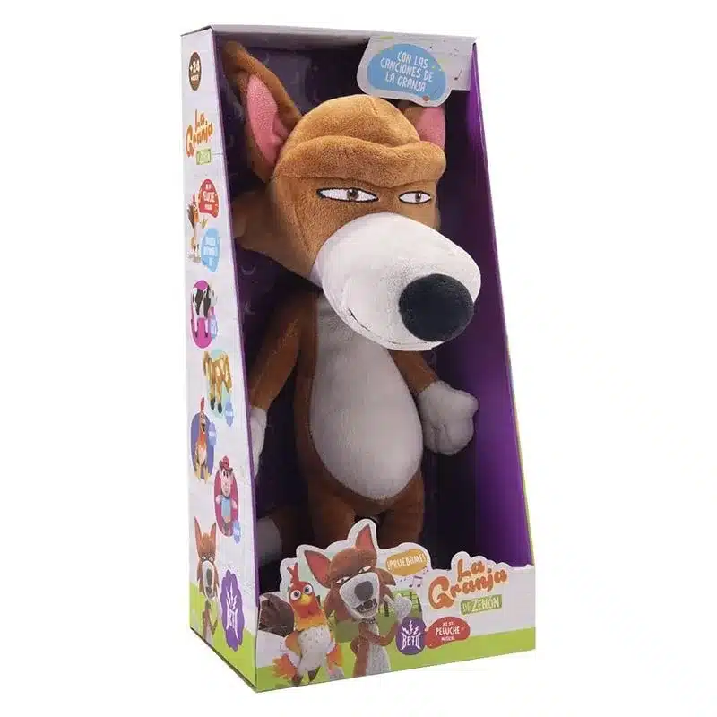 Peluche musical Lobo Beto La Granja de Zenón AR80006 BANDAI - Imagen 3