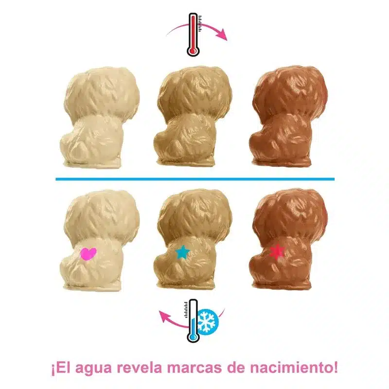 Barbie perritos recién nacidos con mamá perrito y accesorios HCK75 MATTEL - Imagen 2