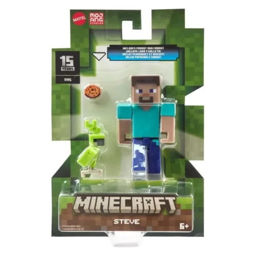 Minecraft figura Steve con loro coleccion HTN10sGTP08 MATTEL