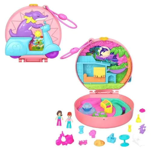 Polly Pocket estuche aventuras perro en ciclomotor HWN98sFRY35 MATTEL