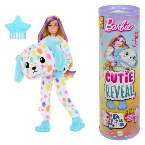Barbie Cutie Reveal disfraz de dalmata con accesorios HRK41sHRK37 MATTEL
