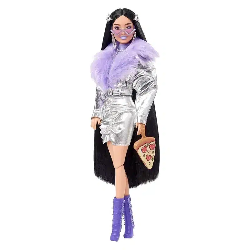 Barbie Extra Chaqueta botas moradas con accesorios y mascota HHN07 Mattel - Imagen 2
