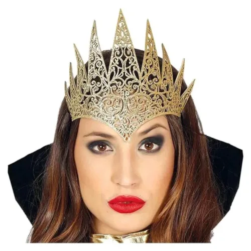 Diadema dorada corona color oro para  fiestas de disfraces 17411 GUIRCA