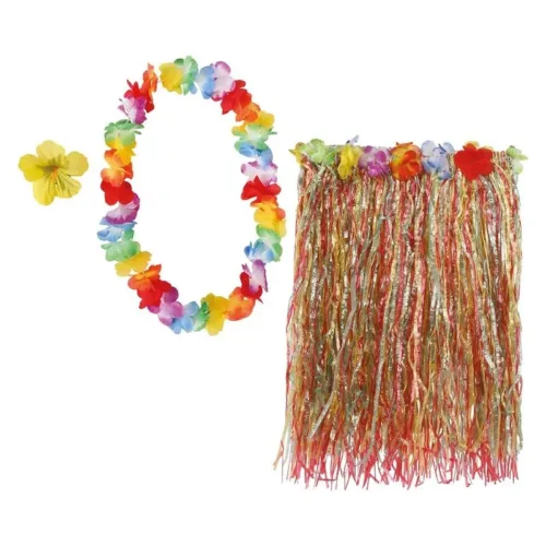 Set hawaiano de 3 piezas multicolor 17655 GUIRCA