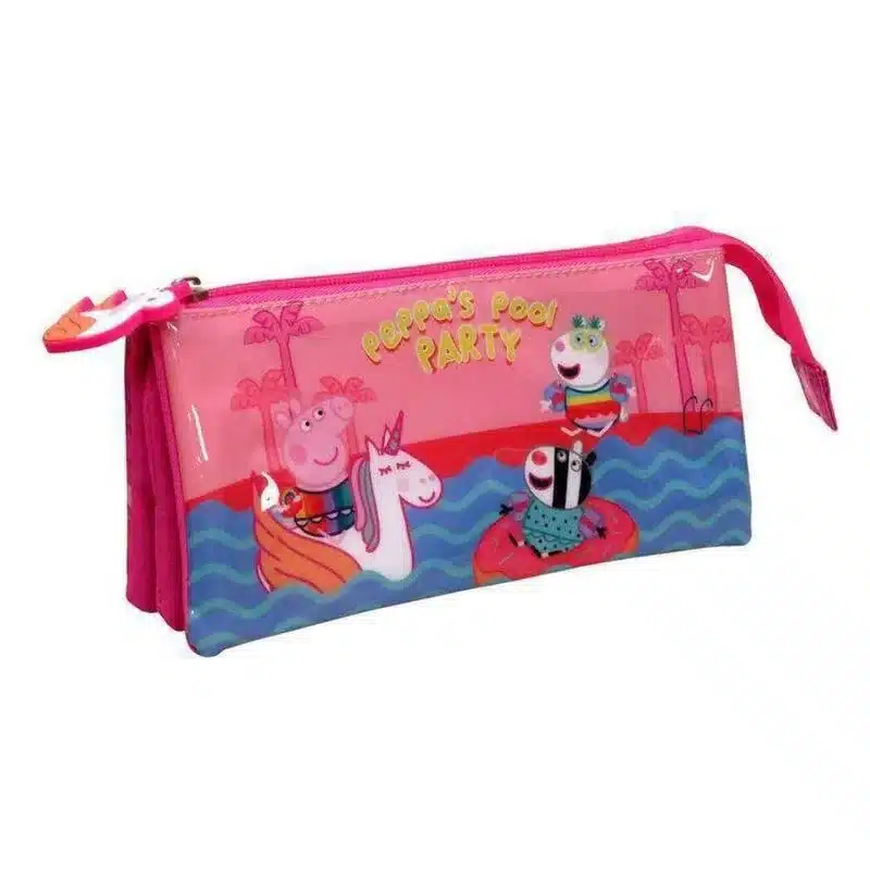 Peppa Pig Portatodo Rosa Triple Estuche Escolar PT-93-PG CYP