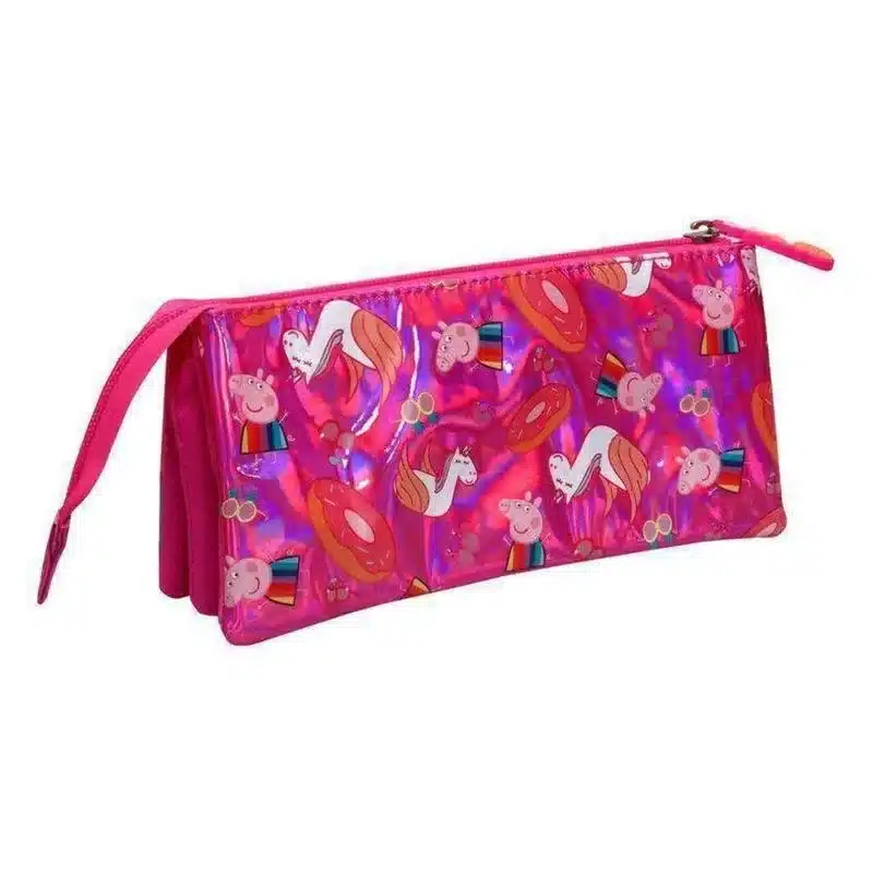 Peppa Pig Portatodo Rosa Triple Estuche Escolar PT-93-PG CYP - Imagen 2