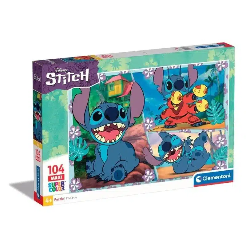 Maxi Super Color Puzzle 104 piezas Stitch 23776 CLEMENTONI