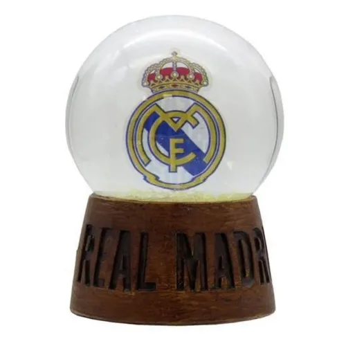 Bola de nieve escudo del Real Madrid con pie de madera SB-21-RM CYP
