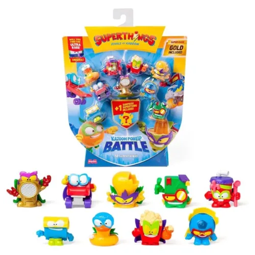 Superthings Kazoom Power Battle Pack de 10 con máscara dorada PST15B016IN00-2 MA