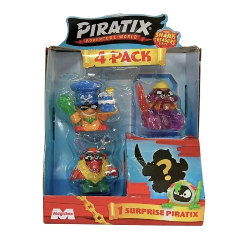 Pack de cuatro figuras Piratix Sharkt Treasure con sorpresa 2/6 36785 MAGIC