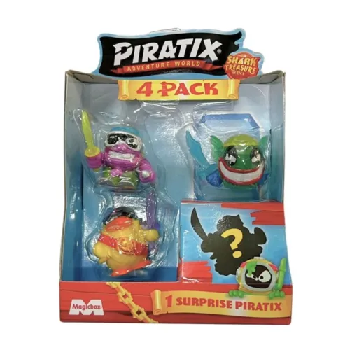 Pack de cuatro figuras Piratix Sharkt Treasure con sorpresa 3/6 36808 MAGIC