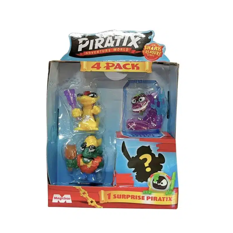 Pack de cuatro figuras Piratix Sharkt Treasure con sorpresa 5/6 36846 MAGIC