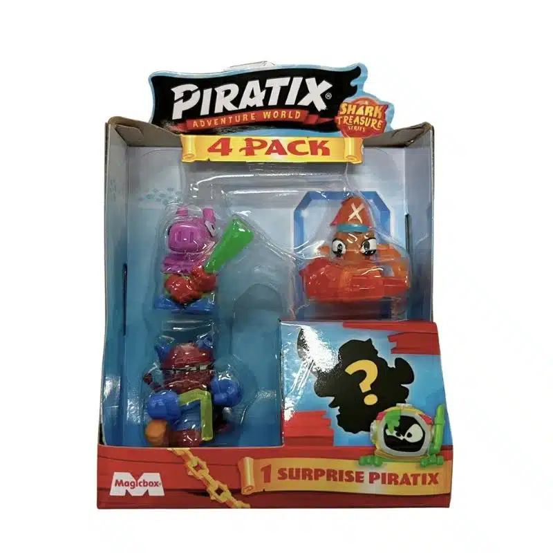 Pack de cuatro figuras Piratix Sharkt Treasure con sorpresa 6/6 36860 MAGIC