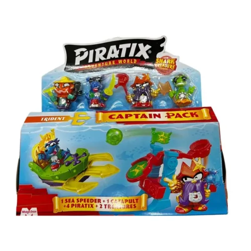 Pack Capitán Piratix Shark Treasure Trident 2/6 36921 MAGIC