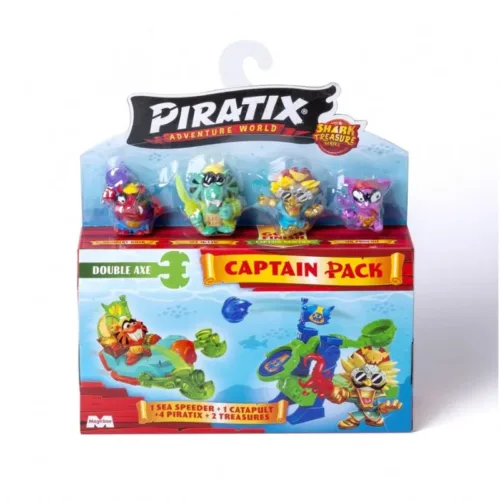 Pack Capitán Piratix Shark Treasure Double Axe 3/6 36945 MAGIC