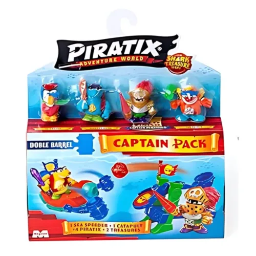 Pack Capitán Piratix Shark Treasure Double Barrel 4/6 36969 MAGIC