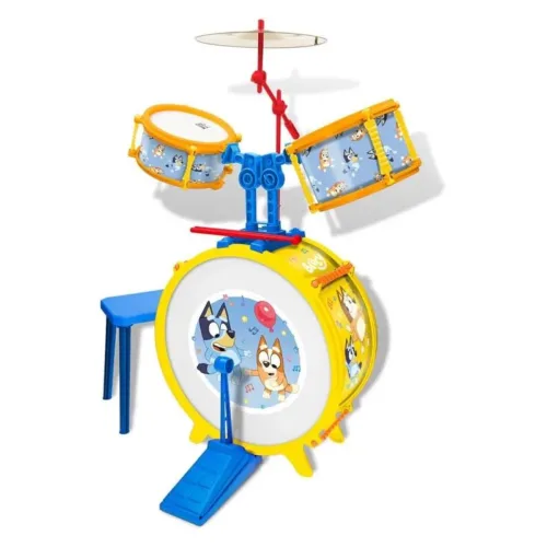 Bateria Bluey sencilla con banqueta licencia oficial 2435 CLAUDIO REIG