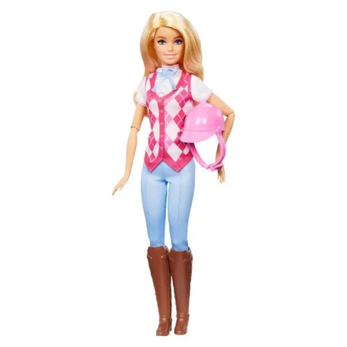 Barbie Malibú muñeca rubia jinete de equitación HXJ38 MATTEL