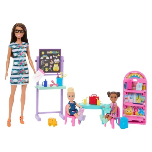 Muñeca Barbie escuela infantil con personajes y accesorios HRG85 MATTEL