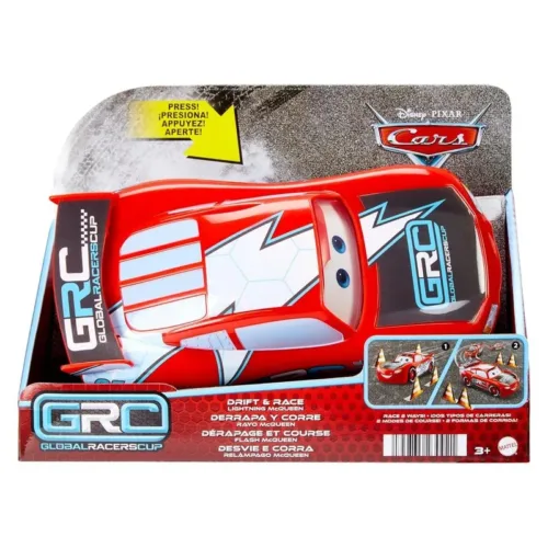 Coche de juguete Rayo McQueen derrapa y corre GRC HXJ34 MATTEL