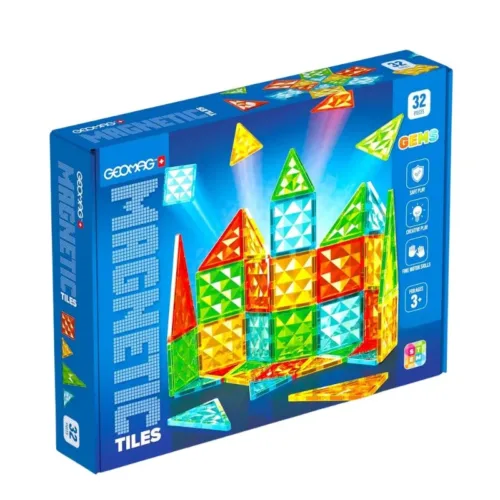 Piezas magnéticas Geomag Magnetic Tules gems 32 piezas 4101 TOY PARTNER