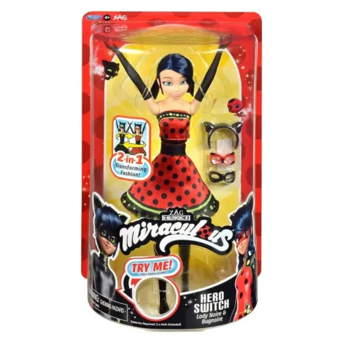 Muñeca articulada Hero Switch Ladybug cambia de ropa 50414 TOY PARTNER