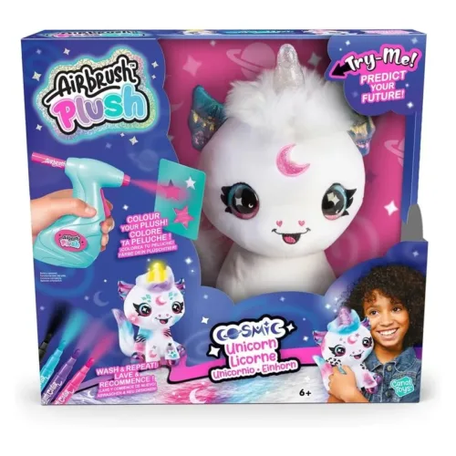 Airbrush Plush colorea tu Unicornio cósmico AIR028 CANAL TOYS