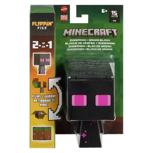 Figura Minecraft Enderman intercambiable 2 en 1 HTL53sHTL43 MATTEL