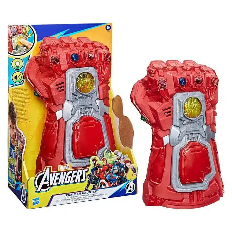 Guante Iron Man Avengers Endgame luz y sonido caja amarilla E9508 HASBRO