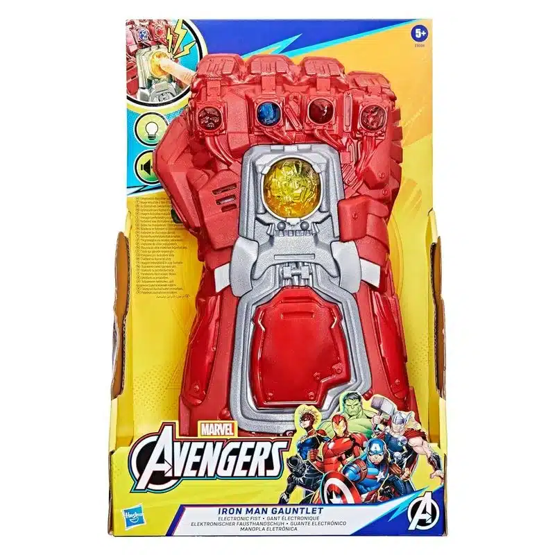 Guante Iron Man Avengers Endgame luz y sonido caja amarilla E9508 HASBRO - Imagen 3