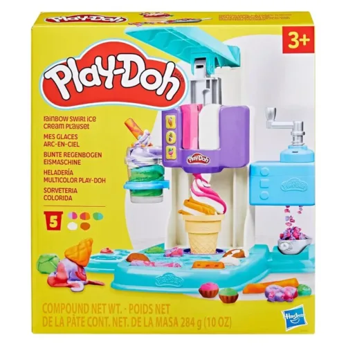 Heladería de colorines Play-Doh Rainbow Swirl Ice Cream G0028 HASBRO