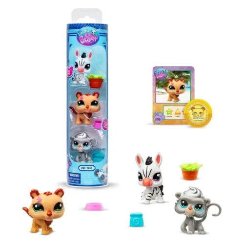 Littlest Pet Shop pack tres mascotas cebra BF00597sBF00550 Bandai