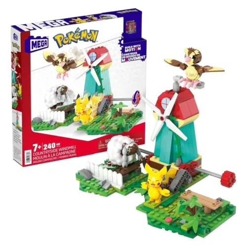 Construcción MEGA Pokémon 240 bloques Pikachu, Wooloo y Pidgey HKT21 MATTEL