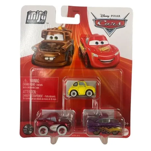 Cars Pack 3 Coches Mini Racers Luigi-Ramon-Mcq HXY64sGKG01 MATTEL