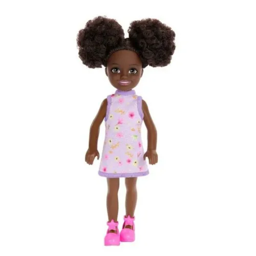 Barbie Chelsea mini muñeca negrita afro HXM96 MATTEL