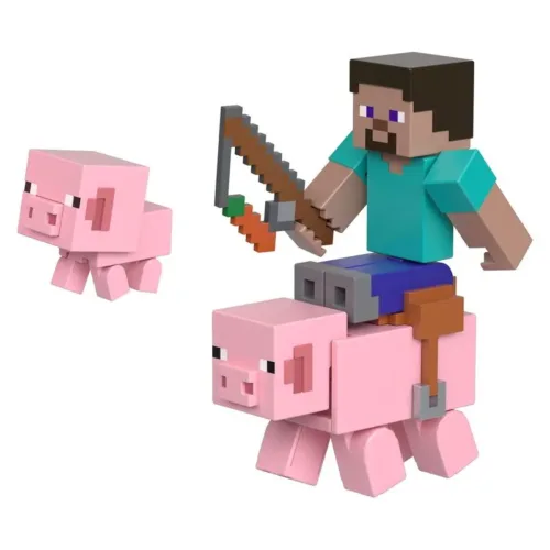 Pack de figuras de Steve y los cerditos con accesorios HTL88sGTT53 MATTEL