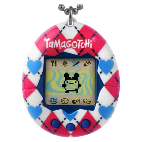 Tamagotchi Argyle Heart mascota virtual original 42981 BANDAI