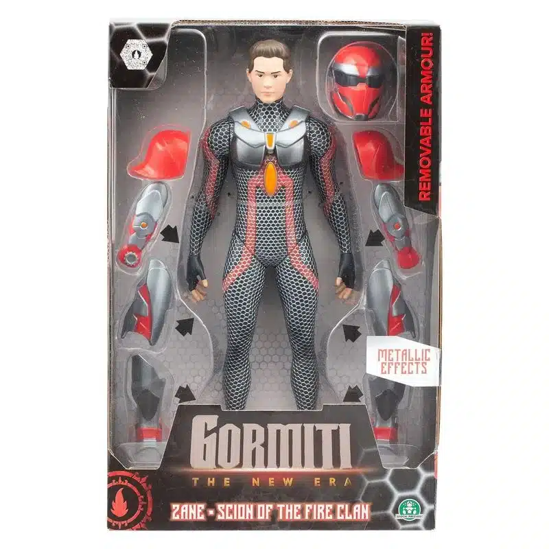 Gormiti New Era Zane armadura roja articulada 27 cm GRV03400 Famosa - Imagen 3