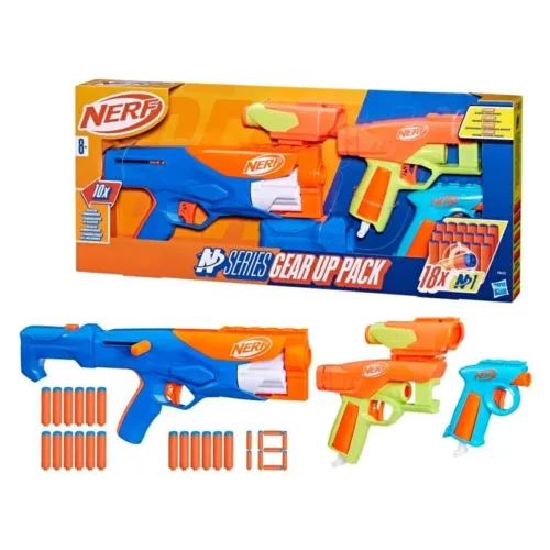 Nerf N Series Gear up pack de 3 con 18 dardos incluidos F8633 HASBRO