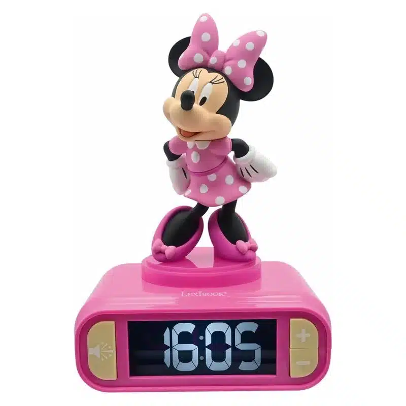 Despertador con luz led Minnie Mouse retroiluminado rosa RL800MN LEXIBOOK