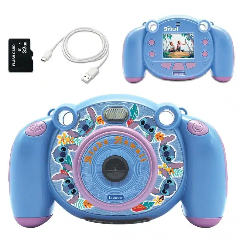 Cámara digital azul 4 en 1 Disney Stitch con tarjeta SD 32Gb DJ080D LEXIBOOK - Imagen 2