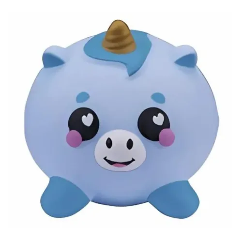 Muñeco flexible Smooshzees Luvzees unicornio celeste 08103-UNICORNIOCEL
