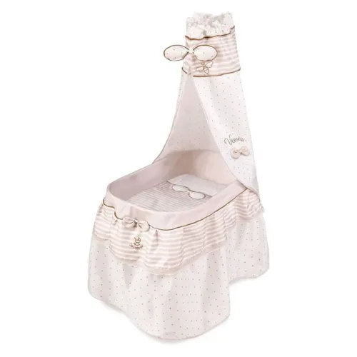 Moisés para muñecos Verona blanco y beige DeCuevas Toys 51078