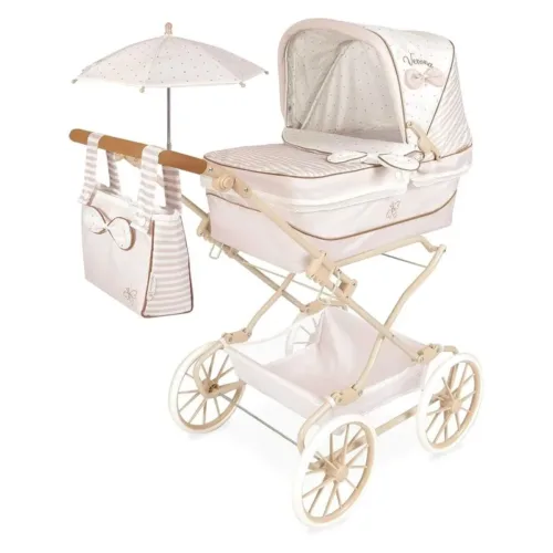 Carro de Muñecas Reborn Verona con Sombrilla 90 cm 82078 DECUEVAS