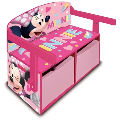 Pupitre Banco de Madera Minnie Mouse 3 en 1 Rosa WD13980 ARDITEX