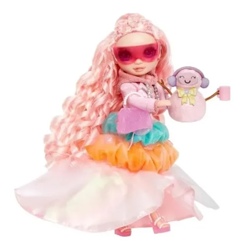 Rainbow High Winter Wonderland muñeca con pelo rosa 120827 MGA
