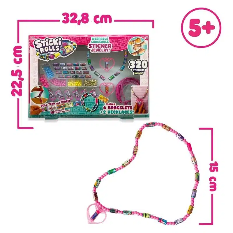 Sticki Rolls Super Set Sky Castle pulseras y pegatinas Kawaii Famosa TCR00000 - Imagen 2